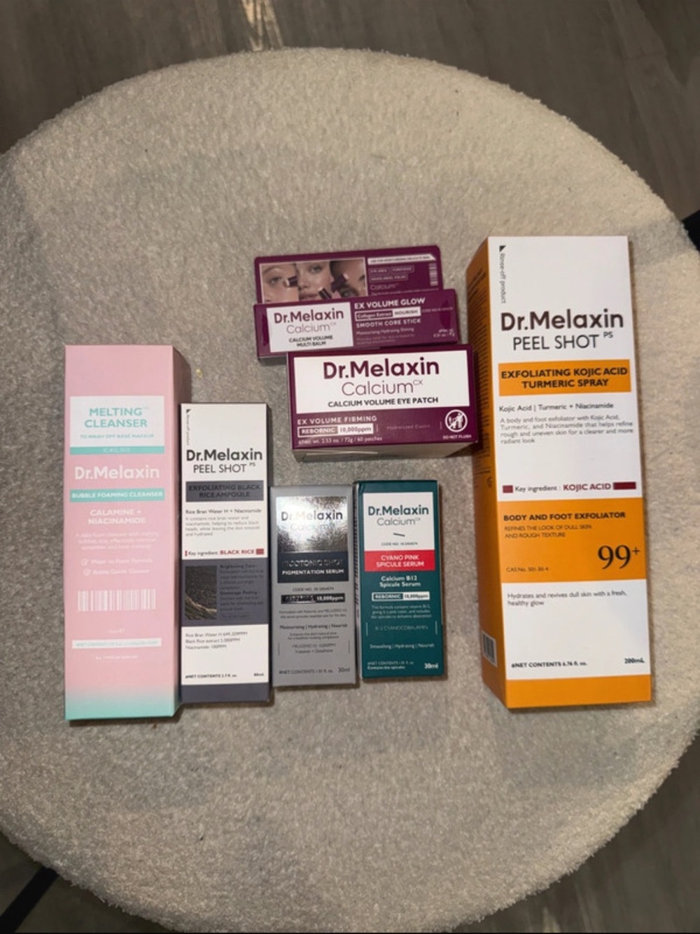 Women’s Skincare Set — Pink, White & Orange Packaging Dr Melaxin